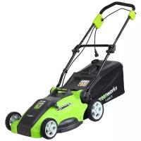 Газонокосилка greenworks 25147 1200W 40cm 3-in-1