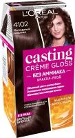 L'Oreal Paris Casting Creme Gloss стойкая краска-уход для волос, 4102 холодный каштан, 254 мл