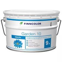 Эмаль алкидная (А) FINNCOLOR Garden 10 база С, матовая, бесцветный, 9 л