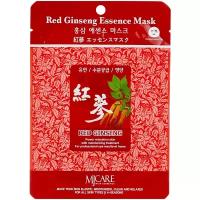 MJCARE RED GINSENG ESSENCE MASK Тканевая маска для лица с экстрактом красного женьшеня 23г