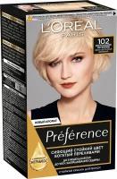 Стойкая краска для волос L'Oreal Paris "Preference", оттенок 102, Сверкающие переливы