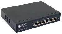 PoE коммутатор OSNOVO SW-20600(80W) 6 портов, 4 PoE порта 10/100 Base-T, 2*10/100 Base-T Uplink, до 30W на порт, суммарно до 80W