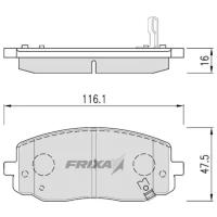 Колодки тормозные KIA Picanto (04-) передние (4шт.) FRIXA FPK20