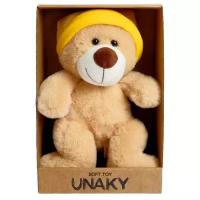 Мягкая игрушка Unaky Soft Toy "Мишка Берни в желтом колпаке", 22 см