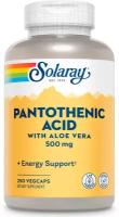 Solaray Pantothenic Acid 500 mg (Пантотеновая кислота 500 мг) 250 растительных капсул (Solaray)