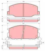 [Gdb1190] Trw Колодки Тормозные ПередниеКомплект На Ось TRW арт. GDB1190