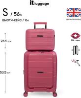 Комплект: чемодан и бьюти-кейс it luggage/ручная кладь S+бьюти-кейс/41л+16л/полипропилен