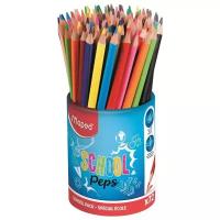 Maped Карандаши цветные Color'peps Strong School Peps в стакане 12 цветов, 72 штуки (832000)