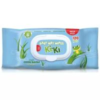 Влажные салфетки Kiki Cotton Extract Ultra Soft, пластиковая крышка, 120 шт