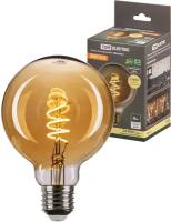 Лампа светодиодная «Винтаж» золотистая G95 (со спиралью), 4 Вт, 230 В, 2700 К, E27 (шар) TDM