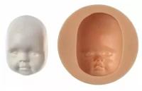 Молд силикон "Лицо малыша" 4,7 х 3,4 см, глубина 2 см, в ассортименте, 1 шт