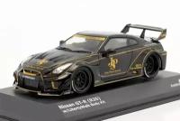 Nissan gtr-r (R35) с liberty walk body kit john player special 2016 / ниссан гт-р 35 черный/золотистый