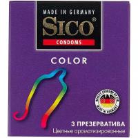 SICO Презервативы Color, цветные ароматизированные, 3 шт