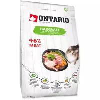 Ontario Для вывода шерсти у кошек с уткой и курицей (Ontario Cat Hairball) 213-10125, 2 кг