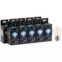 Светодиодная лампа Gauss LED Filament Globe E27 7W 4100K (упаковка 10 шт)