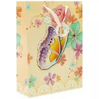 Пакет подарочный Perfect Craft Бабочка в цветах, 30х42х12 см