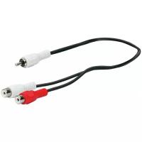 RCA-Y-адаптер. CIK8230-033 Аудио моно. черный. 1хRCA-Plug/2хRCA-Jack. 0,2м., Schwaiger