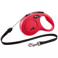 Поводок-рулетка Flexi New Classic cord S 8m 12 kg red