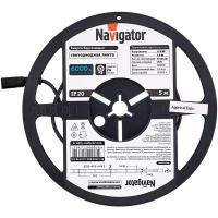 Лента светодиодная 71 762 NLS-3528CW60-4.8-IP20-12V R5 4.8Вт/м (уп.5м) Navigator 71762