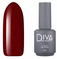 Гель-лак для ногтей Diva Nail Technology плотный, светлый, насыщенный, красный, 15 мл