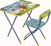 Комплект Nika стол + стул Познайка Хочу все знать (КП2/7) 60x45 см в ассортименте