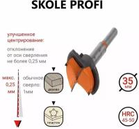 Сверло Форстнера 35 мм с ограничителем SKOLE PROFI