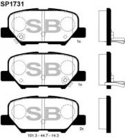 Колодки тормозные задние Sangsin Brake SP1731