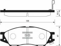 Колодки передние Sangsin Brake SP1156