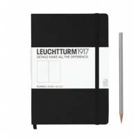 Блокнот Leuchtturm A5, нелинованный, 251 страниц, твердая обложка, черная