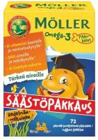 OMEGA-3 для детей MOLLER мармелад тутти-фрутти 72 шт