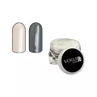 Втирка для дизайна ногтей Vogue Nails жемчужный пигмент для декора маникюра, серебро, 0,5 г