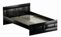 Кровать ГУД ЛАКК Сириус, двуспальная, 140х200 см, черная, дуб венге