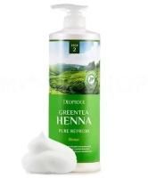 DEOPROCE RINSE - GREENTEA HENNA PURE REFRESH Восстанавливающий бальзам для волос с экстрактом зелёного чая и хной 1000мл