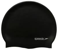 Шапочка для плавания SPEEDO Flat Silicone Cap, 8-709910001-0001, черный, силикон