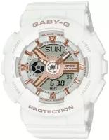 Наручные часы CASIO Baby-G BA-110XRG-7A, белый, золотой