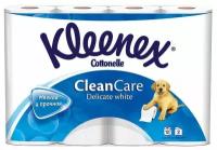 Kleenex White туалетная бумага белая 2 слоя, 12 рулонов