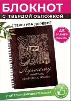 Блокнот планинг любимому учителю немецкого языка, без дат, разлинованный по страницам