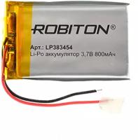 Аккумулятор Li-Pol Robiton LP383454 литий-полимерный 3.7 В плоский 800 мАч размер 3.8х34х54 мм с защитной платой