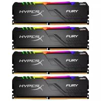 Оперативная память HyperX Fury RGB 64 ГБ (16 ГБ x 4 шт.) DDR4 3000 МГц DIMM CL16 HX430C16FB4AK4/64