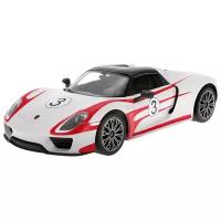 Гоночная машина Rastar Porsche 918 Spyder 70710, 1:14, 33 см, белый/красный