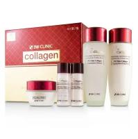 Набор для подтяжки лица с коллагеном. Collagen Skin Care 3 Items Set. 390 мл. 3W Clinic