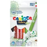 42909 Набор фломастеров для ткани Carioca "Fabric Liner" 10цв., картон. уп., европодвес