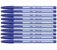 Набор 10 шт - Ручка шариковая Bic "Cristal Soft" синяя, 1,2мм