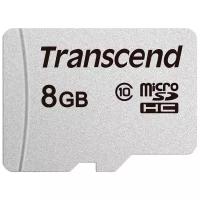 Карта памяти Transcend microSDHC 8 ГБ Class 10, V10, A1, UHS-I U1, R/W 20/10 МБ/с, 1 шт., черный