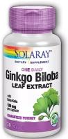 Solaray Ginkgo Biloba Extract 1 Daily (Экстракт гинкго двулопастного 1 раз в день) 120 мг 30 вег капсул