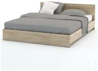 Кровать двуспальная Римини (сп. м. 160х200 см, настил ДСП), Дуб сонома