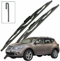 Дворники Nissan Murano (2) Z51 Ниссан Мурано З51 5 дв рест 2010 2011 2012 2013 2014 2015 2016 каркасные для автомобиля 650мм-400мм 2шт