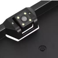 Камера заднего вида в рамке номерного знака JX-9488 с подсветкой (Черный)
