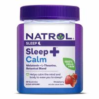 Natrol Sleep+ Calm Strawberry 60 gummies/ Жевательные таблетки для сна "CОН+спокойствие со вкусом «Клубника»" 60 шт