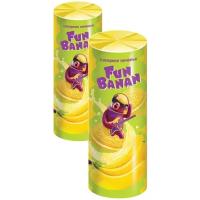 Печенье-сэндвич "Fun Banan" сахарное, с банановым вкусом, 220 г